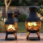 BALI OUTDOORS Fire Pit Outdoor Wood Burning Chiminea for Patio