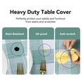 thumbnail image 3 of Table Cloth 140*220cm, Rectangular Tablecloth for Home Decor, Blue&gray Water and oil repellent Farmhouse Tablecloth or Modern Outdoor Table Cover for Kitchen Decor, 3 of 5