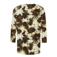 thumbnail image 6 of JTZGDY Western Shirts for Women Plus Size Ethnic Style Tops Plus Size 3/4 Lenght Sleeve Vintage Bleached Crewneck Tunic Tees Loose Oversied Graphic Tshirt Tops Multicolor#09 M, 6 of 6