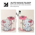 thumbnail image 2 of Allytech iPad mini 6 Case, iPad mini 6 8.3-Inch Case, PU Leather Multi Angle Stand Smart Cove with Auto Sleep Wake Pencil Holder Shockproof Protective Case for Apple iPad mini 6th Gen, Elephant Flower, 2 of 5