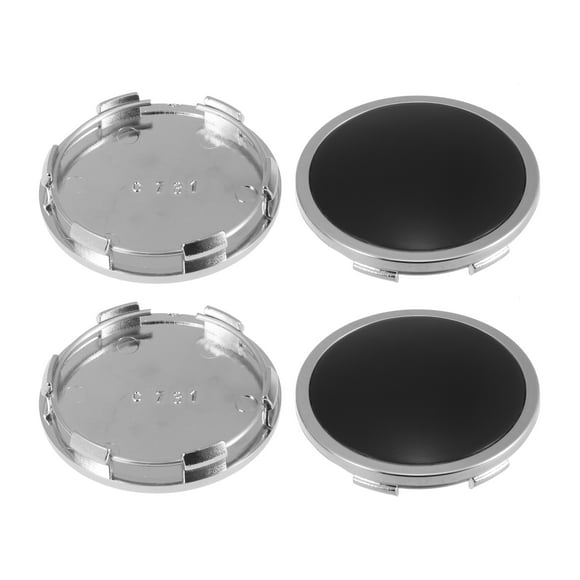 4pcs 65mm Dia 6 Clips Wheel Tyre Center Hub Caps Cover for Car Auto Vehicle Silver Tone Sticker
