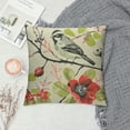 thumbnail image 2 of Leisuo &nbsp;Bird Flower Throw Pillow Case Bird Heart Spring Bud Green Pillow Covers Decorative Pillow Cover Single Side Print White, 2 of 5