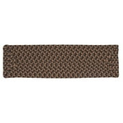 Colonial Mills 28" Brown, Beige and Gray Handmade Braided Stair Tread Rug