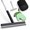 Black, variant on Blue 4-in-1 Adjustable Carpet Rake Hair Remover Kit with Broom, Gloves and Scraper