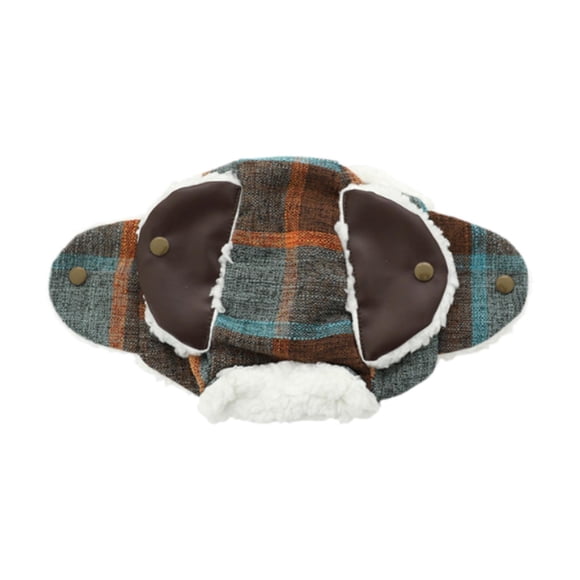 Gorro Cálido de Invierno para Mascotas, Gorro con Agujeros para Las Orejas, Gorro de Protección para Perros, Disfraz Transpirable para Clima Frío, Gat Caqui y S