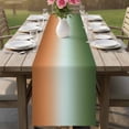thumbnail image 4 of Sage Green Orange Ombre Table Runner 72 Inches, Contemporary Abstract Gradient Bed Runner Dresser Scarves Tabletop for Indoor Outdoor Parties/Ceremony/Banquet, 18" x 72", 4 of 9
