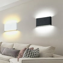 FRCOLOR Waterproof 12W LED Wall Light Indoor Decorated Wall Sconce Warm Light (White)