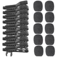 thumbnail image 2 of 10pcs Microphone Lapel Tie Clip Universal Mini Lapel Lavalier Microphone Mic Clip Iron Clip With 10pcs Covers, 2 of 2