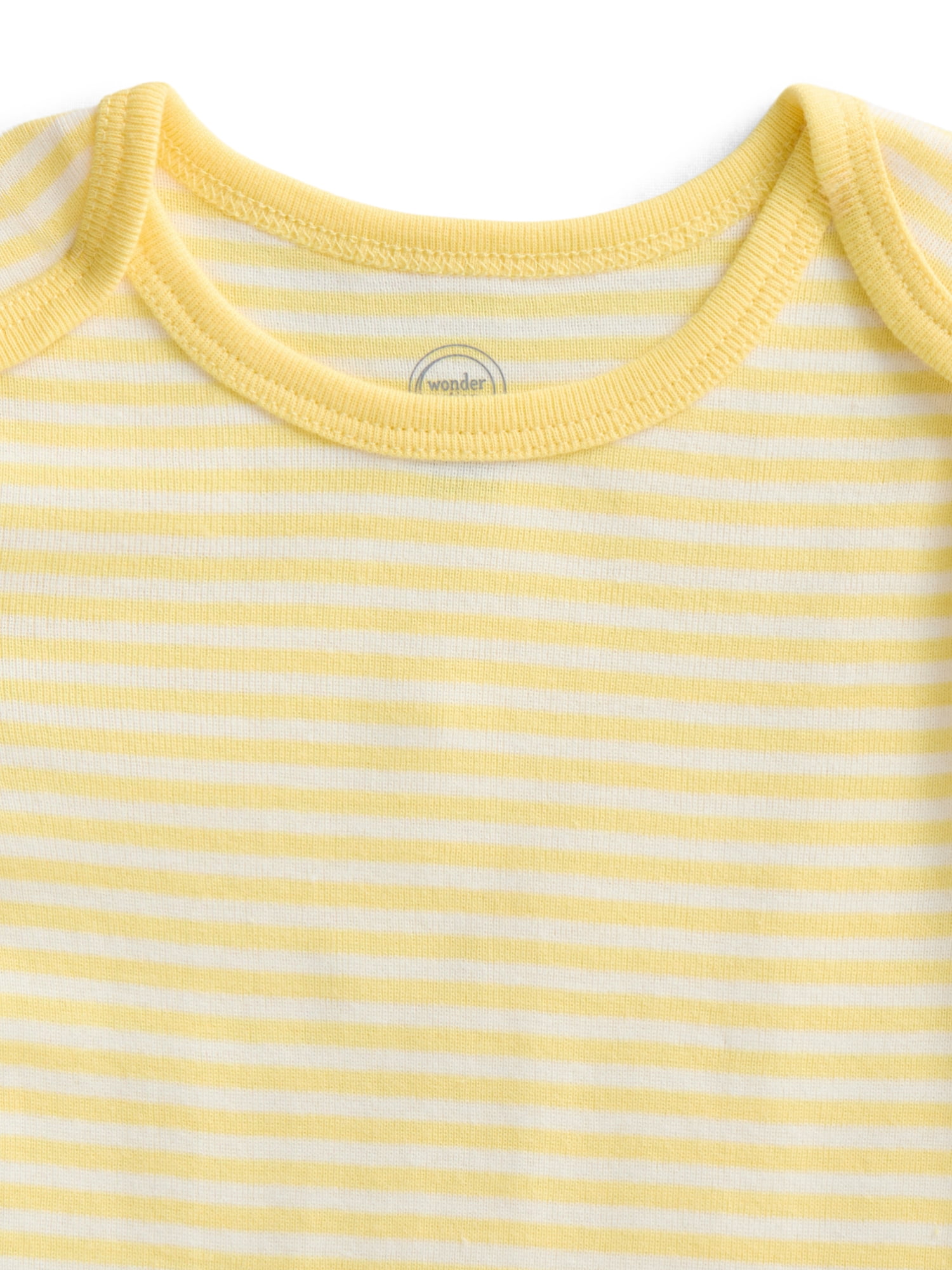 Wonder Nation Organic Cotton Baby Boys or Girls Cotton Bodysuit with Long Sleeves, 4-Pack, Sizes 12M-24M