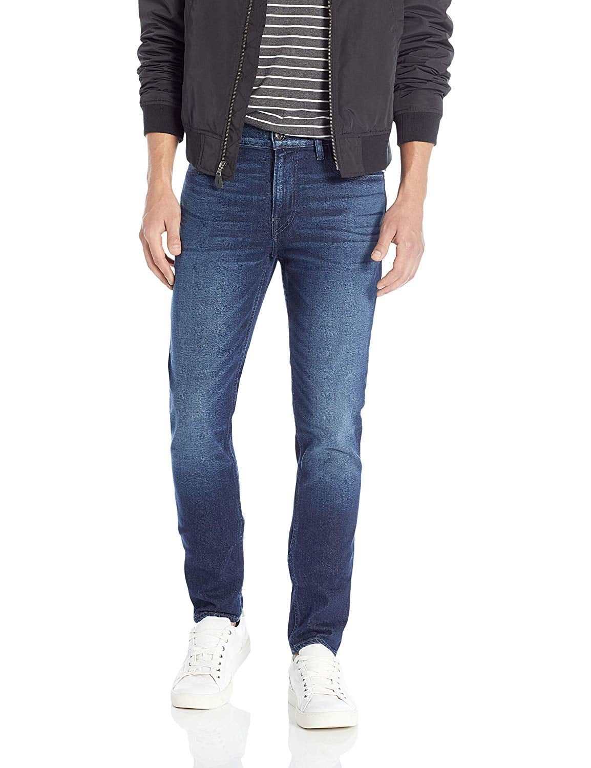 HUDSON Mens Axl Skinny Zip Fly Jeans