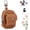 Ochre, variant on Leather Mini Backpack Keychain,Compact Organizer with Carabiner Clip,Multifunctional PU Mini Purse with Carabiner Clip