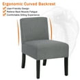 thumbnail image 5 of CL.HPAHKL Accent Chairs Set of 2, Fabric Armless Living Room Chair with Sturdy Wood Legs and Soft Cusion, Comfortable Dining Chairs for Living Room Bedroom Kitchen Chairs, Gray, 5 of 7