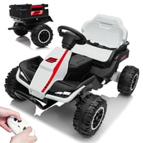 Letsgokid 24V Ride on Toy for Big Kids with Trailer, 2x200W Motors, Up to 5MPH, Ride on Car with Parent Remote, Headlights, Shock Absorbers, Music, 4 Wheeler Electric Car for Kids 3