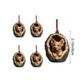 thumbnail image 3 of Uklsqma Christmas Acrylic Animal Ornaments Set 5Pcs | Flat 2D Multicolor Owl Raccoon Tree Pendants | Durable Holiday Decorations with Hanging String | Xmas Tree, Wreath, Wall Decor Gifts, 3 of 6