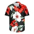 thumbnail image 4 of Jinhomg Big and Tall Vacation Shirt for Men Fashion Tropical Print Hawaiian Shirt Casual Loose Button Down Lapel Collar Vacation Shirts 90 Percent off Clearance Sale Multicolor XXL, 4 of 5
