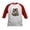 Red/White, variant on CafePress - Cute Humorous Watercolor Raccoon Blowing A Kiss Ba - Kids Cotton Baseball Jersey, 3/4 Sleeve Shirt