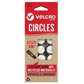 VELCRO Brand - Thin Clear Fasteners | General Purpose/ Low Profile |  Perfect for Home, Classroom or Office | 5/8 Dots Circles, 15 Count - Clear