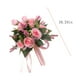 thumbnail image 3 of Ramo de novia de rosa artificial para boda con cinta de seda y hortensias, arreglo floral para dama de honor y decoración del hogar, 3 of 7
