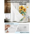 thumbnail image 3 of No Hook Cloth Fabric Shower Curtain with Snap in Liner, Spring Sunflower Waterproof Shower Curtains Set with See Through Top Window, Yellow Butterfly Wood Farm Country Bath Curtains Shower 36"x78", 3 of 6