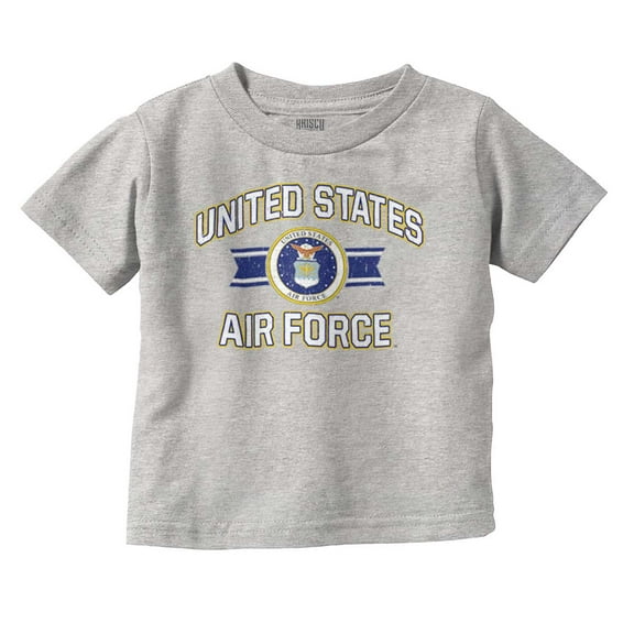 US Air Force Military Crest USAF Toddler Boy Girl T Shirt Infant Toddler Brisco Brands 6M