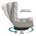 thumbnail image 3 of Amairany Linen Recliner/Floor Chair - 3 Adjustable Positions, 360 Swivel, 3 of 8
