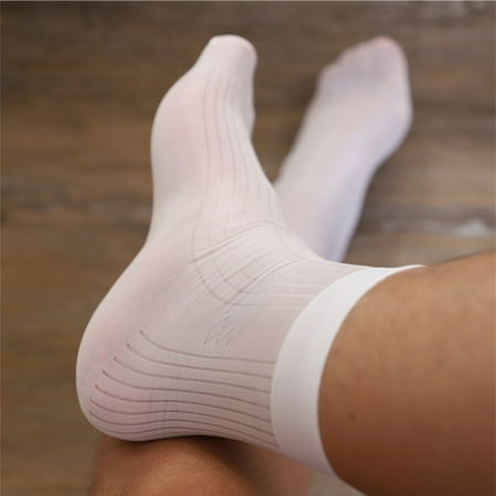 

Men s Summer Thin Sheer Silk Evening Transparent Dress Business Socks