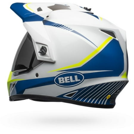 Bell MX-9 Adventure MIPS Off-Road Motorcycle Helmet (Gloss White/Blue/Yellow Torch,