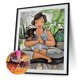 thumbnail image 1 of Cuadros Decorativos 5D diamante pintura meditando señora gorda completo redondo taladro DIY arte manualidades mosaico Ehuebsd Nuevos Originales, 1 of 9