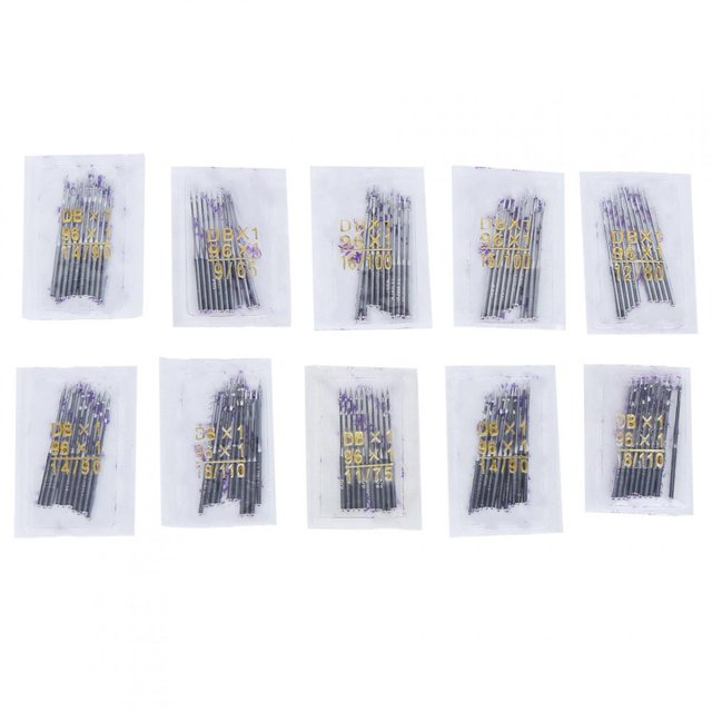 Juego de 10 Agujas EOTVIA DBx1 9# 11# 12# 14# 16# 18# para Máquina de Coser Industrial