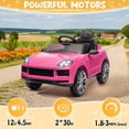 thumbnail image 5 of UBesGoo 12V Kids Ride on Car Toys, Licensed Porsche Cayenne Powered Electric Car for Kids, Parent Remote Control, Pink, 5 of 10