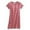 01-Red, variant on Ecqkame Women's Fashion Nightgown Striped Short-Sleeved Round Neck Home Pajama Dress Thin Loose Soft Long Nightdress 02-Gray M