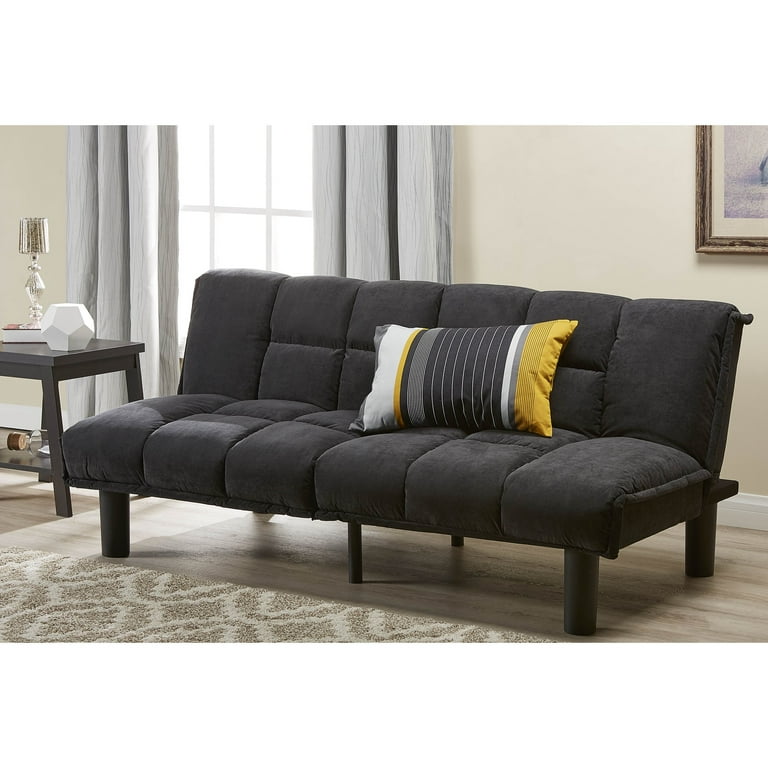 Black microfiber futon outlet