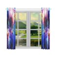 thumbnail image 3 of Mkhert Space And Stars Blackout Window Curtain Kitchen Curtain 26X39 Inch, 2 Panels, 3 of 3