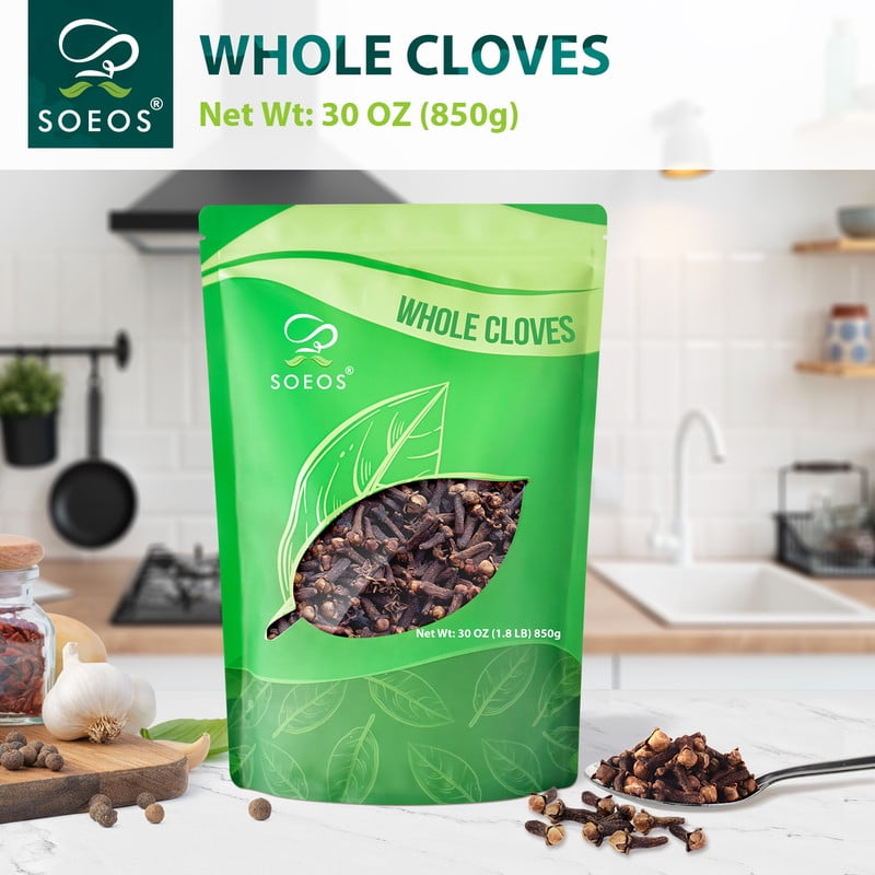 Soeos Whole Cloves, 30 oz (1.88 LB) 850g, Premium Whole Cloves for Cooking, Baking, and Spices