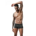 thumbnail image 5 of Ticikt Men's Square Leg Swim Briefs Tight Swim Trunks Swimsuit Athletic Bathing Suit Swimwear with Liner,Color:Black,L, 5 of 6