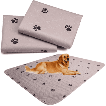 2 Pack Washable Pee Pads for Dogs, Reusable Puppy Pee Pads, Pet Training Mats with Leakproof Bottom, for Floor, Kennel, Crate, Sofa, 19.7"x27.6", Brown