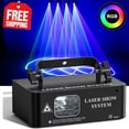 thumbnail image 1 of U'King ZQ03070 Black Aluminum DJ Disco Dance Party Laser Light RGB Scanner, 1 of 6