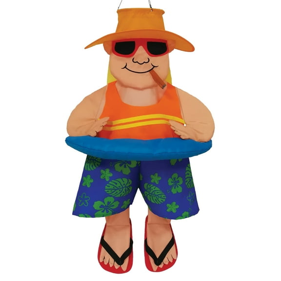 In the Breeze #4706 — Float Man With Cigar Wind Friend, Hanging Summer Patio Novelty Windsock