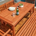 thumbnail image 4 of Malibu Outdoor 6-piece Wood Patio Dining Set with Backless Bench and Chairs, 4 of 5