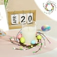 thumbnail image 6 of Iumwxz Easter Eggs Wreath Candle Ring Artificial Berry Spring Desktop Decoration Door Hanging Closet Decoration 18cm Multicolor Foam with 6 Artificial Eggs for Festive Centerpiece, 6 of 6