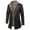 Black Jacket for Men, variant on Men's Faux Leather Shearling-Lined Blazer Coat Buttoned Warm Jacket for Casual & Formal Black L