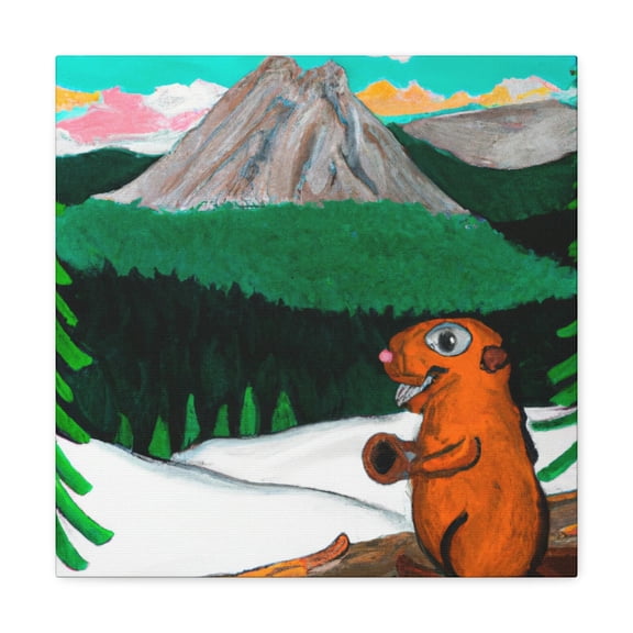 Marmot in Neoclassicism - Canvas