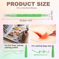 thumbnail image 2 of Uxcell Dual Brush Markers, Grass Green Fine and Brush Tip Pen for Coloring, 6Pcs, 2 of 4