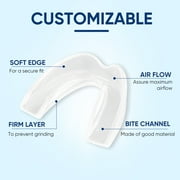 Mouth Guard for Clenching Teeth at Night, Professional Night Guards for Teeth Grinding with Hygiene Case(4Piece Set/2Sizes)