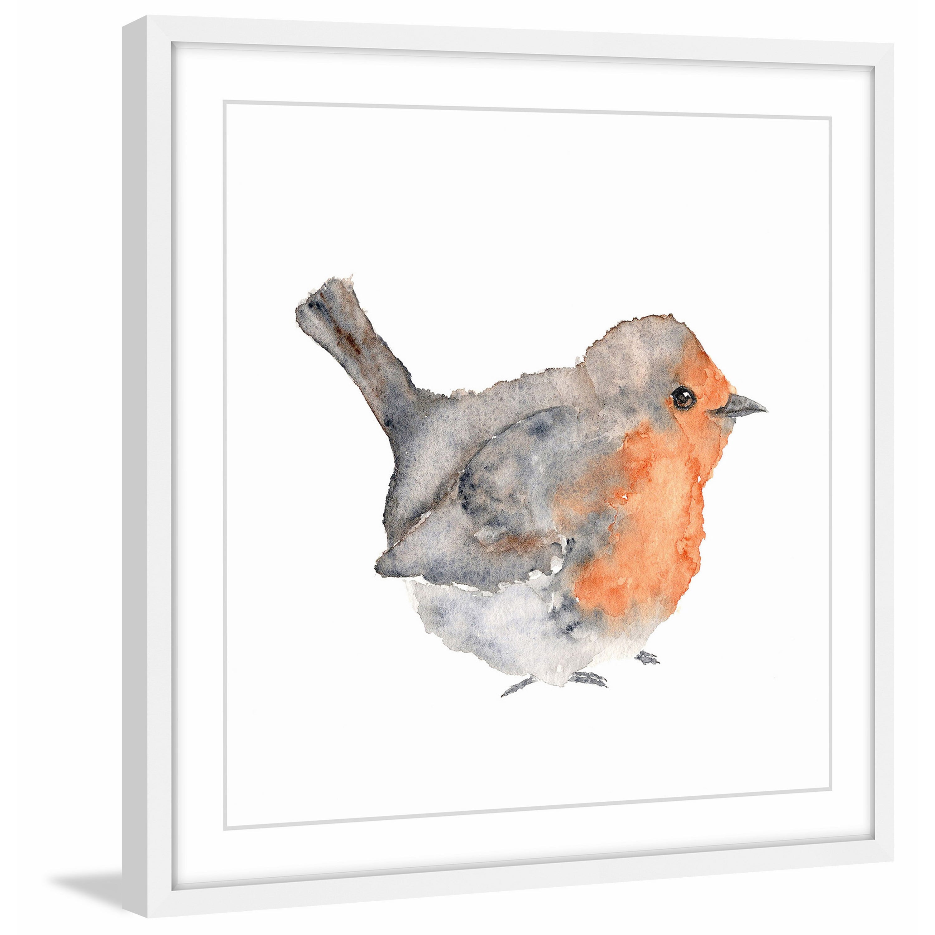 Marmont Hill "English Robin" by Thimble Sparrow Framed Painting Print