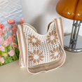 thumbnail image 3 of Hsqqdc Woven Flower Shoulder Bag, Large Capacity Knitted Hollow Tote for Summer Beach, 3 of 7