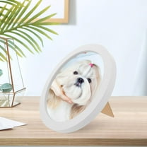 HONITANO 1Set Round Wall Photo Frame 9.24X9.24in for Home Decor White Wood