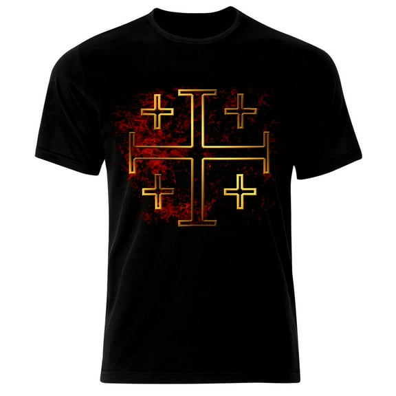 Crusader Warrior Knight Templar Christianity Jesus Cross T-Shirt