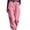 Pink 01, variant on Karymi Athletic Shorts for Women Pleated Cargo Jogger Pants, Solid Wide Leg Long Trousers, Multi Large Flap Side Pockets, Elastic Cuffed Ankle Hem (Belt Not Included) Wide Leg Pants Woman