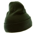 thumbnail image 3 of Racing Horses Embroidered 12 Inch Long Knitted Beanie - Olive OSFM, 3 of 5